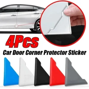 Door Protector Stickers - 4Pcs Silicone Corner Guards - Auto Accessories